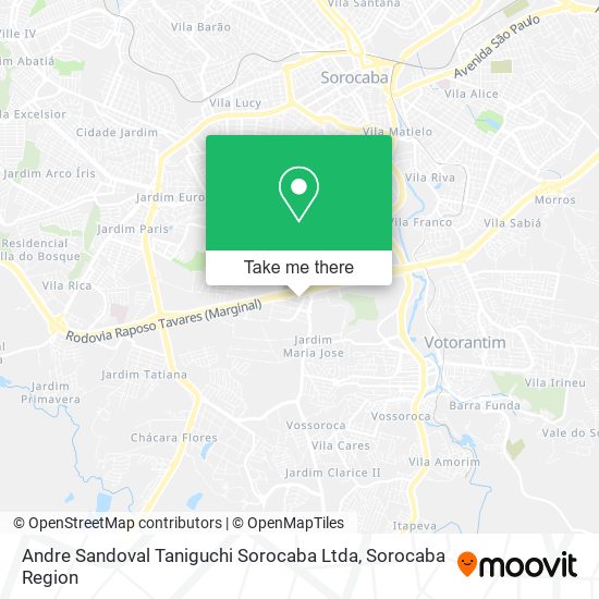Mapa Andre Sandoval Taniguchi Sorocaba Ltda