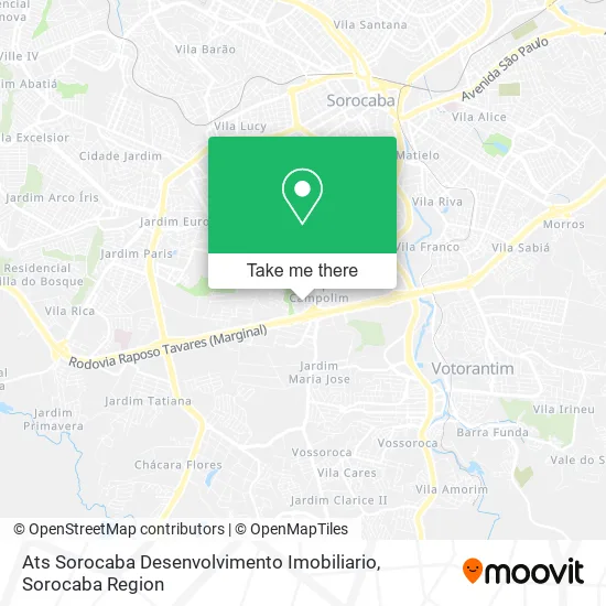 Ats Sorocaba Desenvolvimento Imobiliario map