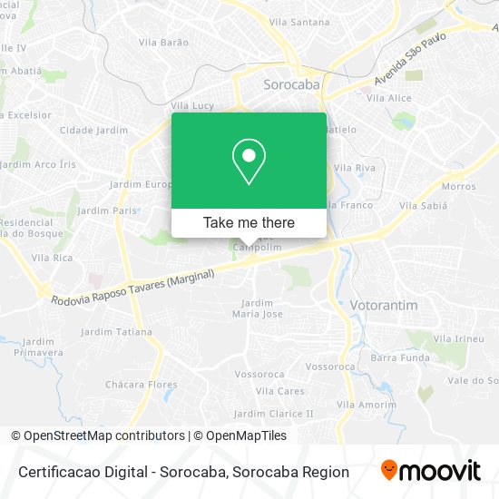 Certificacao Digital - Sorocaba map