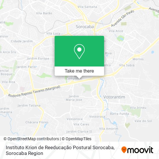 Instítuto Krion de Reeducação Postural Sorocaba map