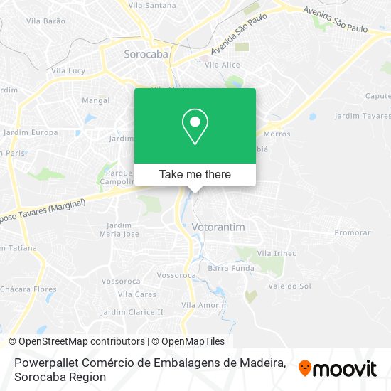 Mapa Powerpallet Comércio de Embalagens de Madeira