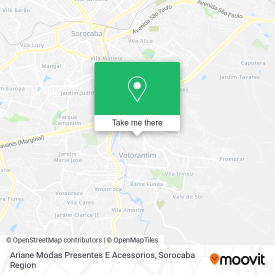 Mapa Ariane Modas Presentes E Acessorios