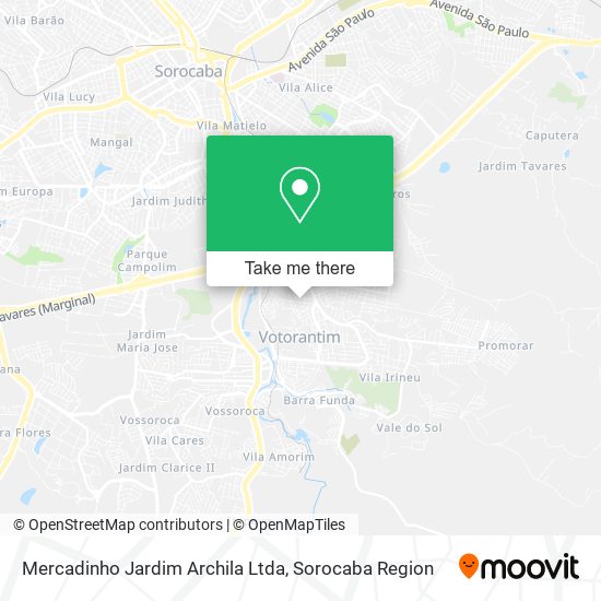 Mapa Mercadinho Jardim Archila Ltda