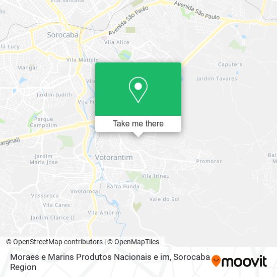 Moraes e Marins Produtos Nacionais e im map