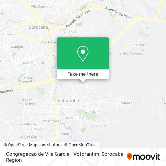 Mapa Congregacao de Vila Garcia - Votorantim