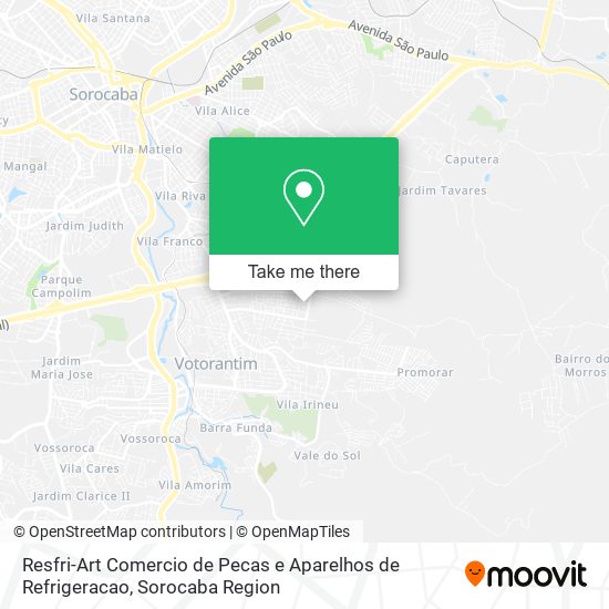 Resfri-Art Comercio de Pecas e Aparelhos de Refrigeracao map