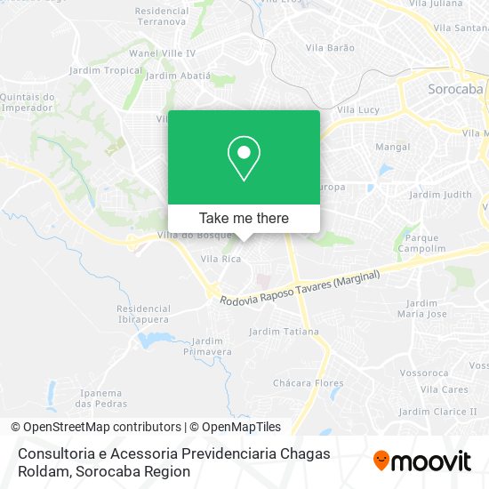 Mapa Consultoria e Acessoria Previdenciaria Chagas Roldam