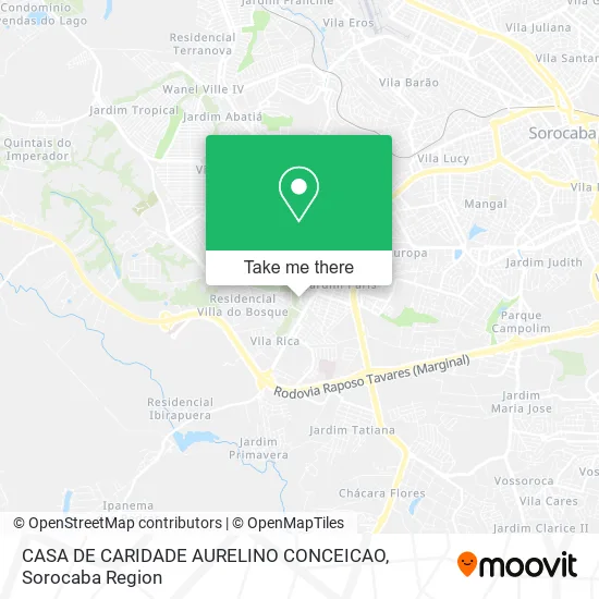 CASA DE CARIDADE AURELINO CONCEICAO map