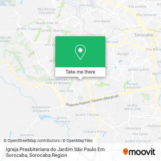 Igreja Presbiteriana do Jardim São Paulo Em Sorocaba map