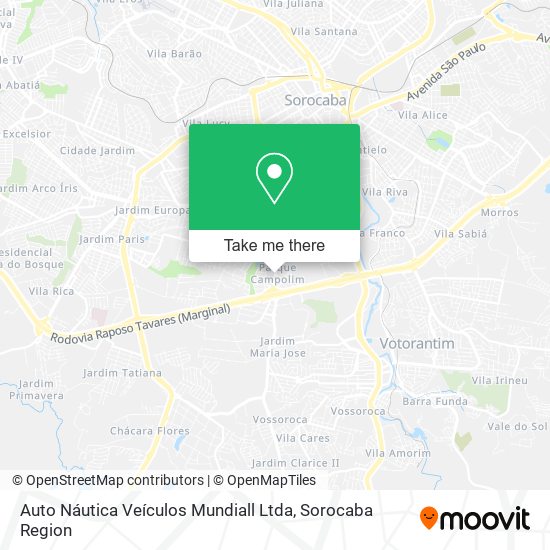 Auto Náutica Veículos Mundiall Ltda map