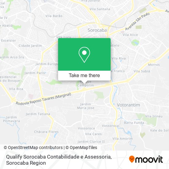 Mapa Qualify Sorocaba Contabilidade e Assessoria