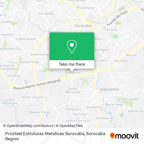 Prosteel Estruturas Metalicas Sorocaba map