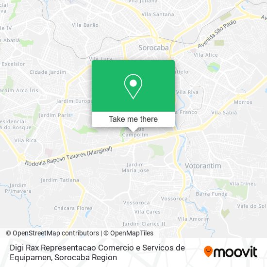 Digi Rax Representacao Comercio e Servicos de Equipamen map