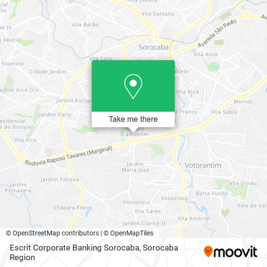 Mapa Escrit Corporate Banking Sorocaba