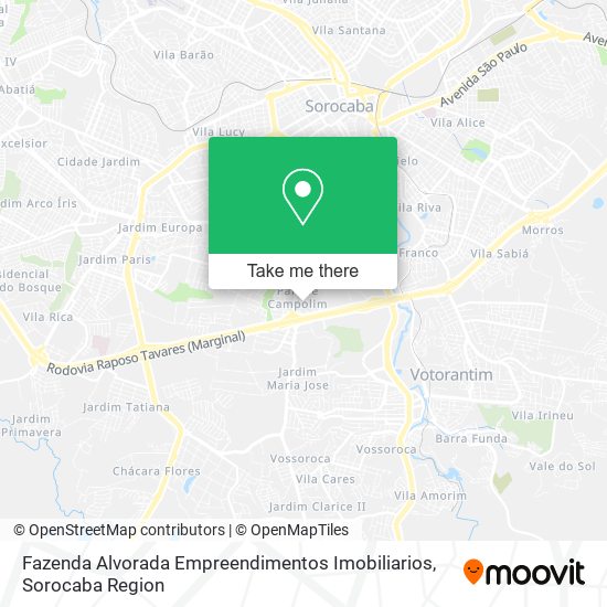 Fazenda Alvorada Empreendimentos Imobiliarios map