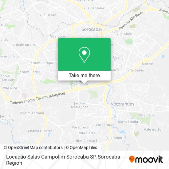 Locação Salas Campolim Sorocaba SP map