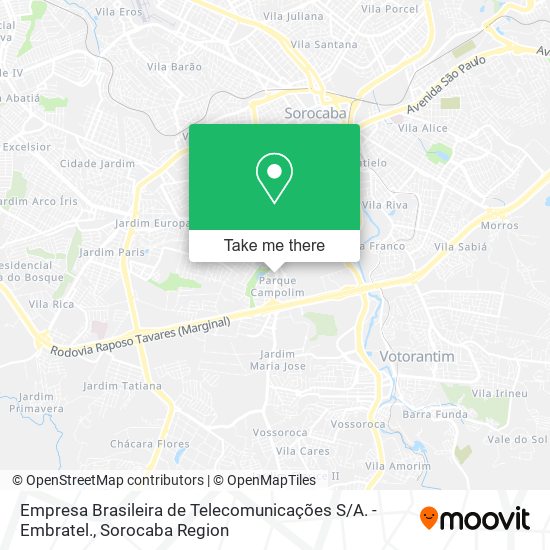 Empresa Brasileira de Telecomunicações S / A. - Embratel. map