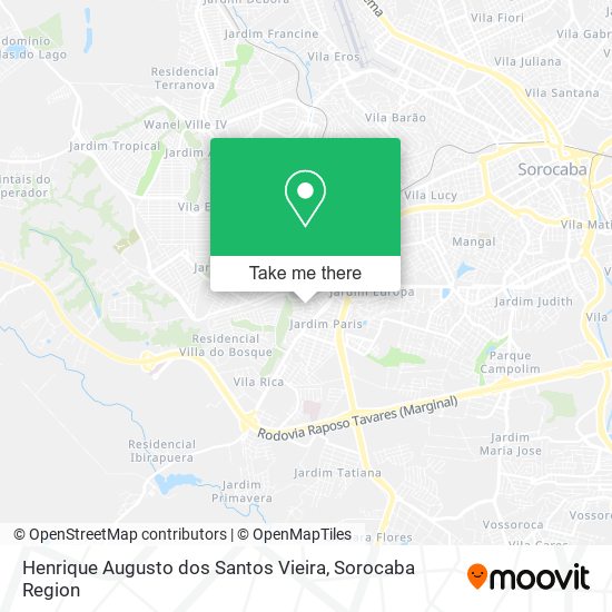 Henrique Augusto dos Santos Vieira map