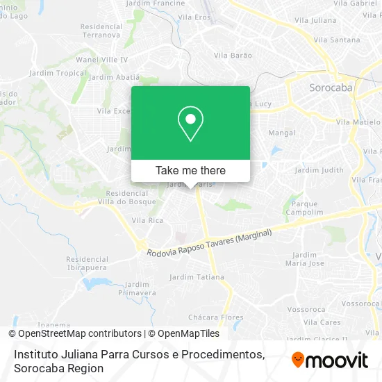 Instituto Juliana Parra Cursos e Procedimentos map