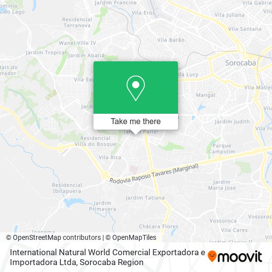 Mapa International Natural World Comercial Exportadora e Importadora Ltda