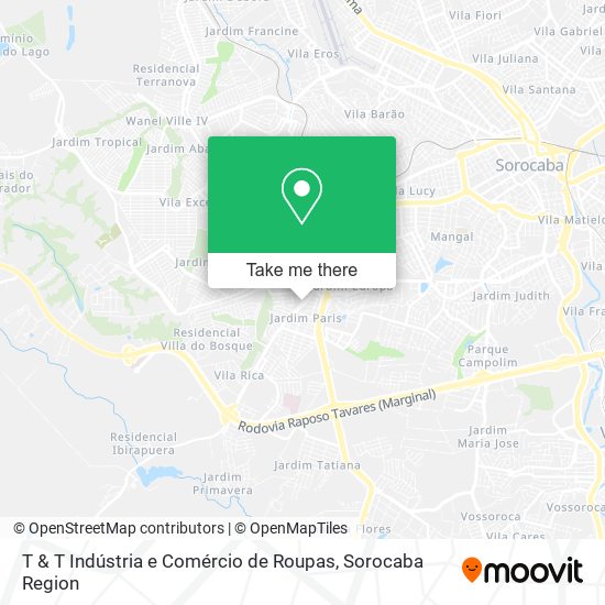 T & T Indústria e Comércio de Roupas map