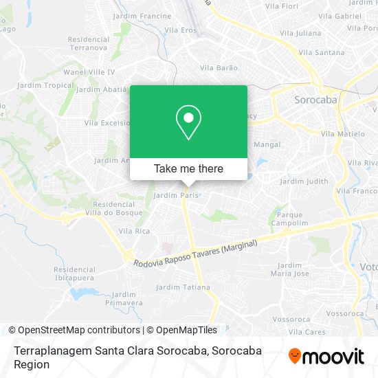 Terraplanagem Santa Clara Sorocaba map