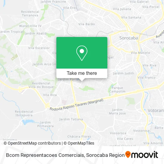 Bcom Representacoes Comerciais map