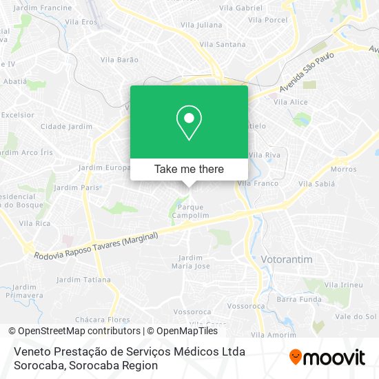 Veneto Prestação de Serviços Médicos Ltda Sorocaba map