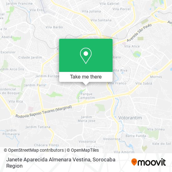 Janete Aparecida Almenara Vestina map