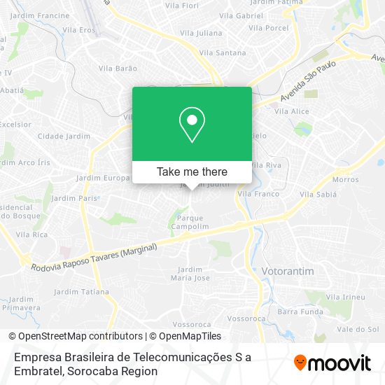 Mapa Empresa Brasileira de Telecomunicações S a Embratel