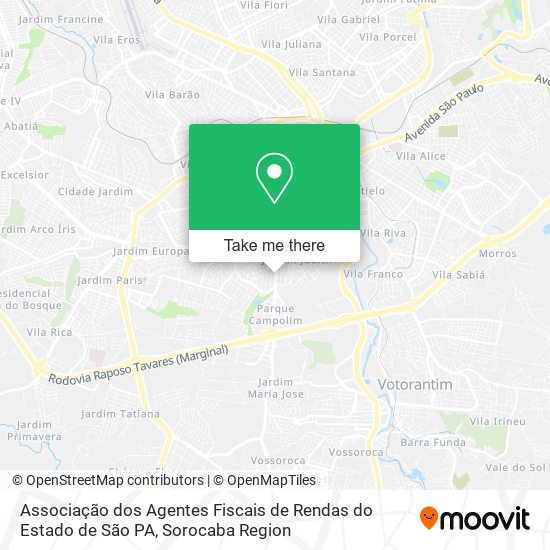 Associação dos Agentes Fiscais de Rendas do Estado de São PA map