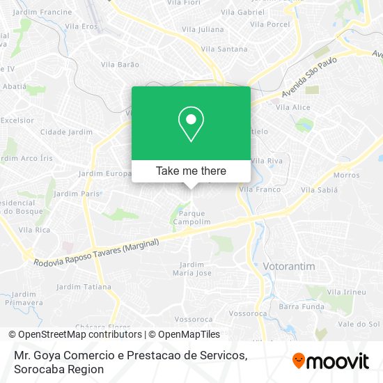 Mapa Mr. Goya Comercio e Prestacao de Servicos