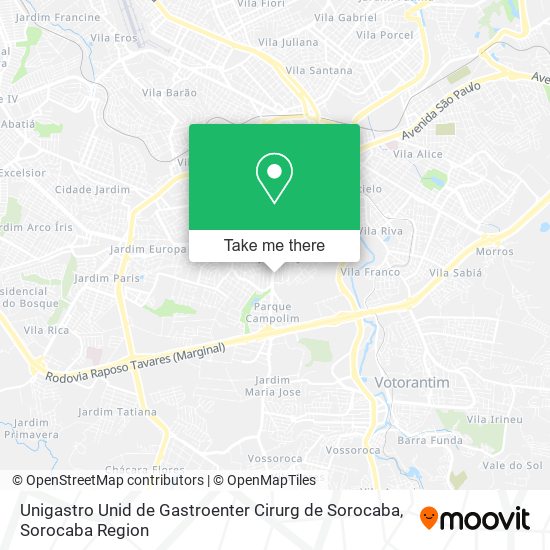 Unigastro Unid de Gastroenter Cirurg de Sorocaba map