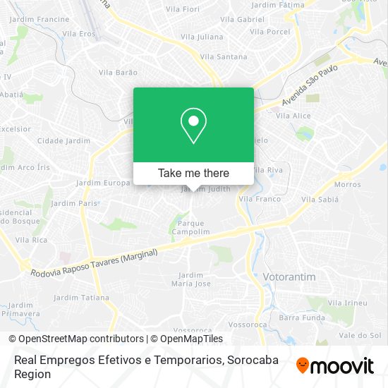 Real Empregos Efetivos e Temporarios map