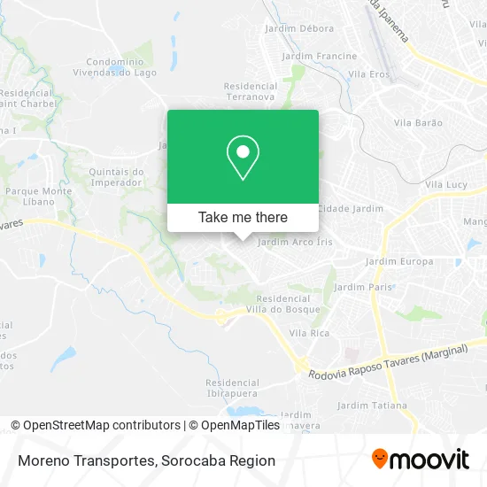 Moreno Transportes map