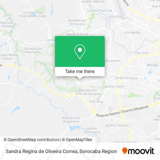 Sandra Regina de Oliveira Correa map