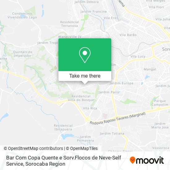 Bar Com Copa Quente e Sorv.Flocos de Neve-Self Service map