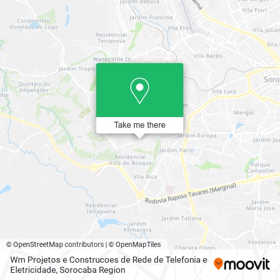 Mapa Wm Projetos e Construcoes de Rede de Telefonia e Eletricidade