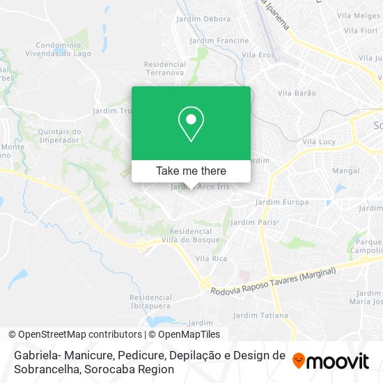 Mapa Gabriela- Manicure, Pedicure, Depilação e Design de Sobrancelha