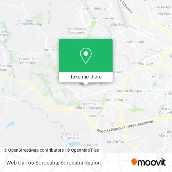 Web Carros Sorocaba map