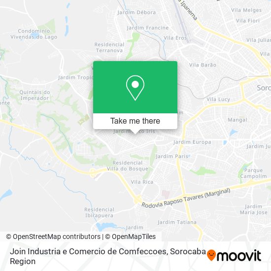 Join Industria e Comercio de Comfeccoes map