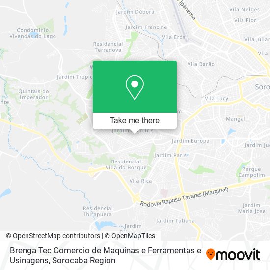 Brenga Tec Comercio de Maquinas e Ferramentas e Usinagens map