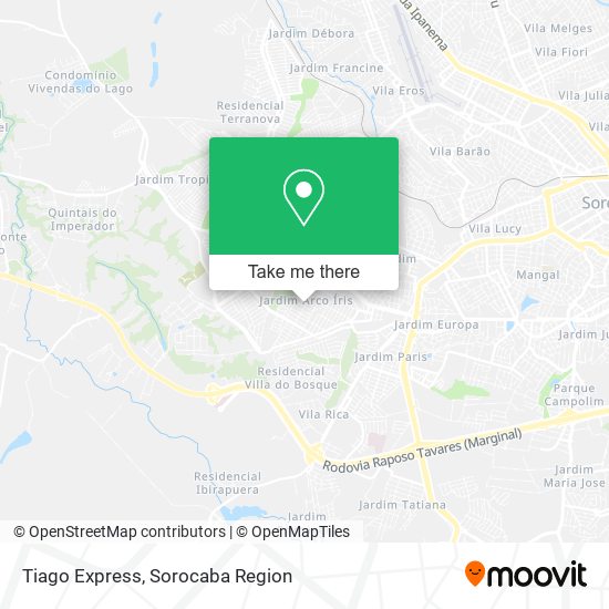 Tiago Express map