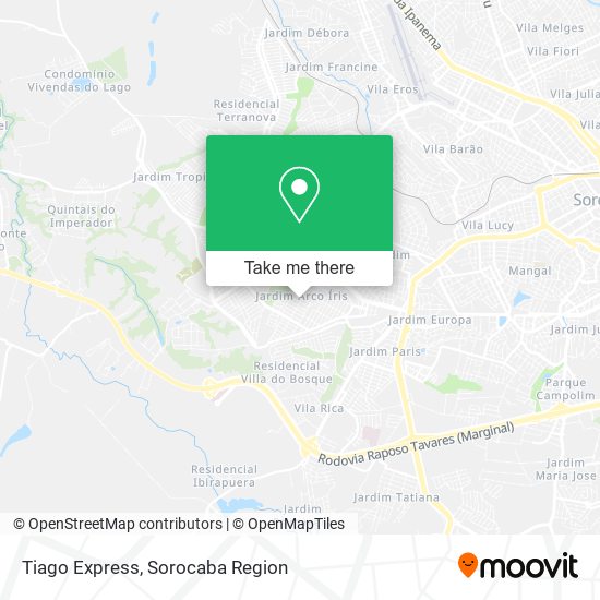 Mapa Tiago Express