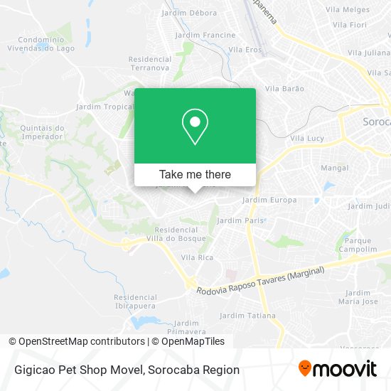 Gigicao Pet Shop Movel map