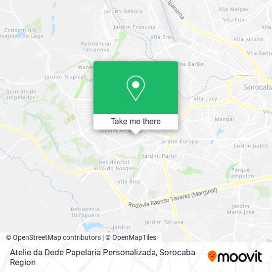 Mapa Atelie da Dede Papelaria Personalizada