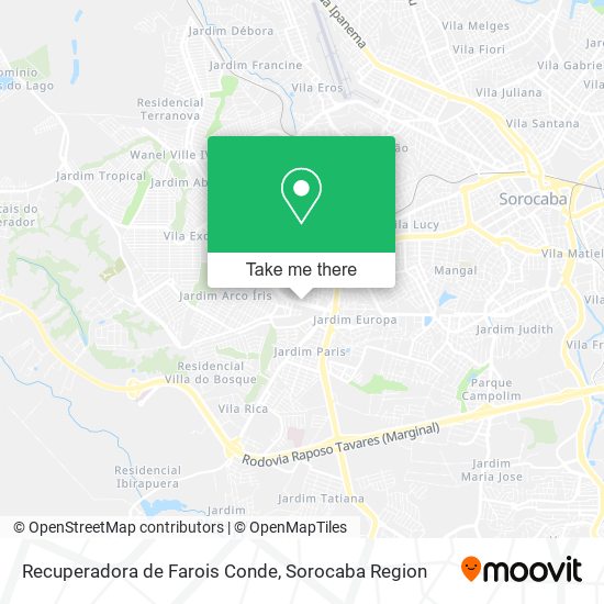 Recuperadora de Farois Conde map