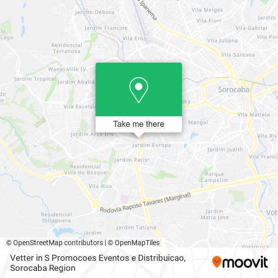 Vetter in S Promocoes Eventos e Distribuicao map