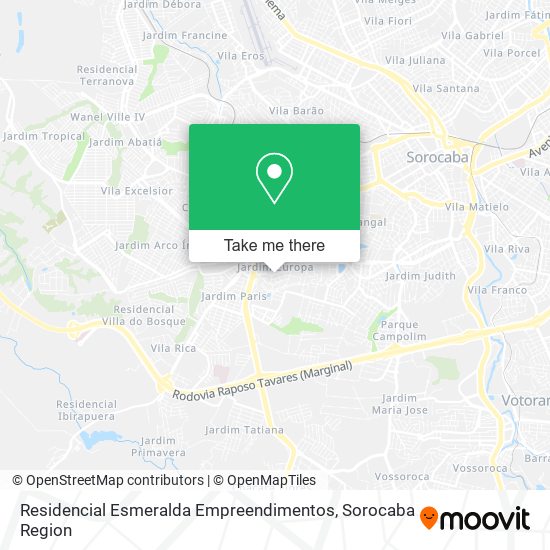 Mapa Residencial Esmeralda Empreendimentos