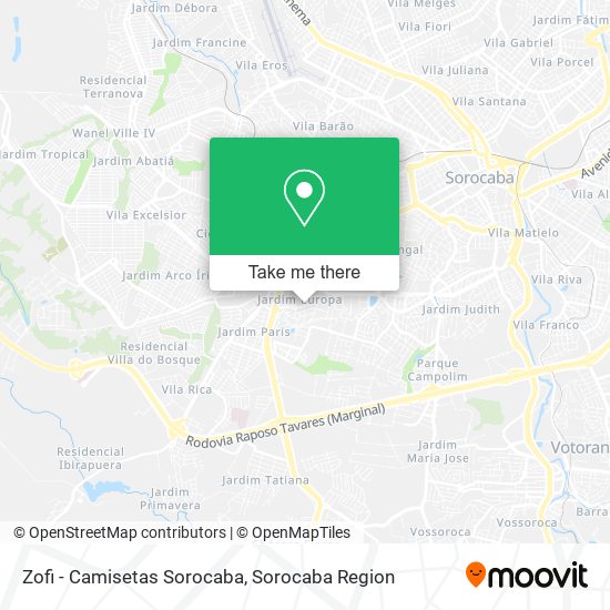 Mapa Zofi - Camisetas Sorocaba